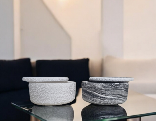 Marbled Concrete Jar 450ml