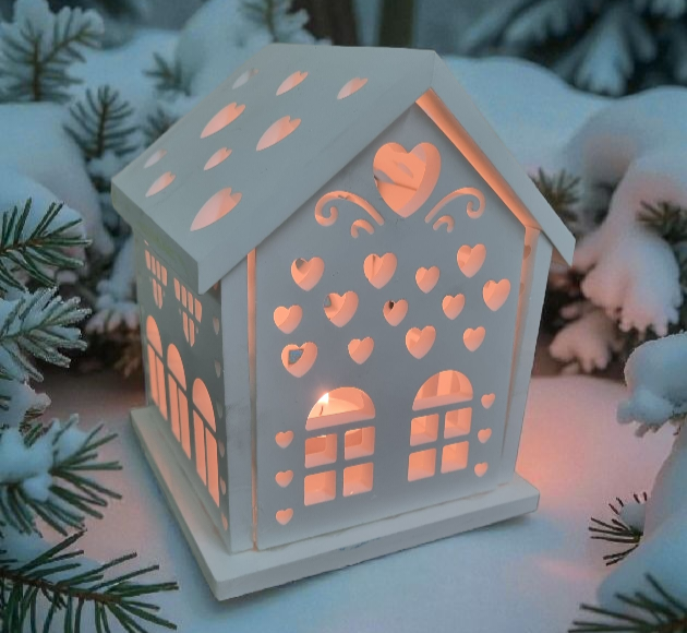 Christmas Tealight House (2 tealight candles)
