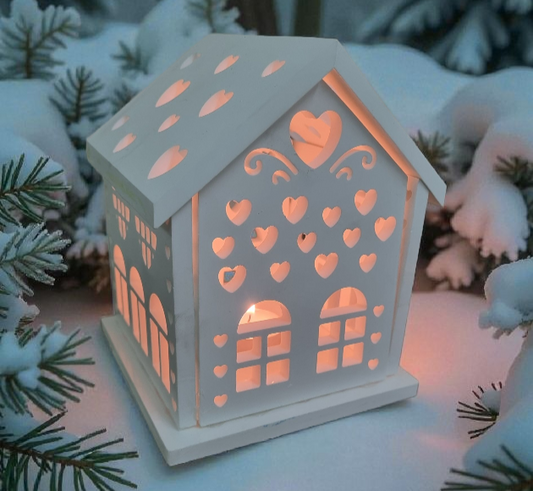 Christmas Tealight House (2 tealight candles)